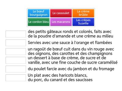 Les plats traditionnels français