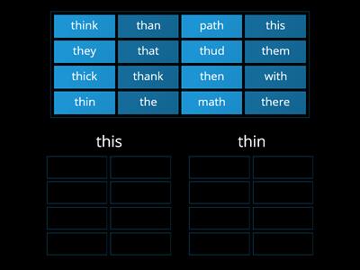 TH sound sort