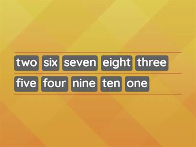 Unscramble the numbers to skip count