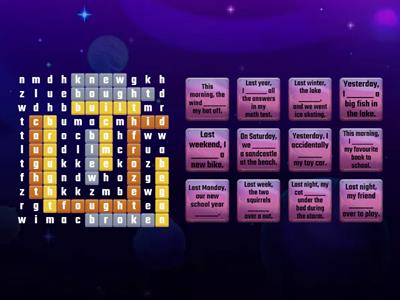 Irregular Verbs Wordsearch