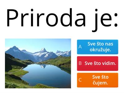 Živa i neživa priroda