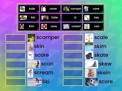 /k/ /sk/ minimal pairs for cluster reduction or fronting