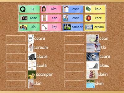 /k/ /sk/ minimal pairs for cluster reduction or fronting