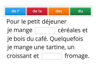 French Partitive Article with Food