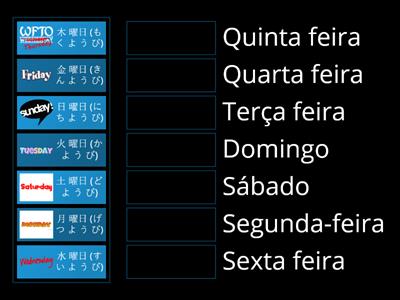 日本語 の 曜 日 - Dias da semana em japonês