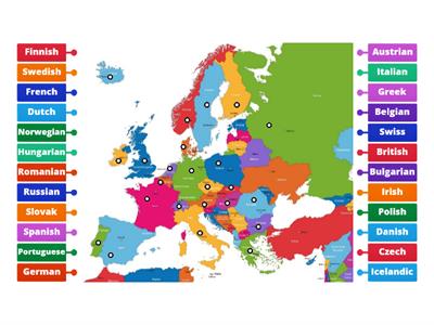 European countries and nationalities