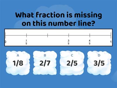 Count in fractions on a number line