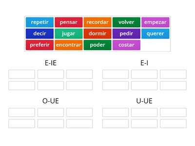 Stem-Changing Verbs Sort