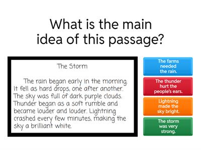 Main Idea and Details