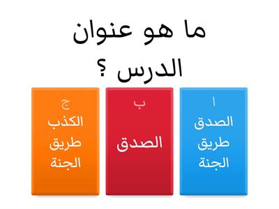 الصدق طريق الجنة 1