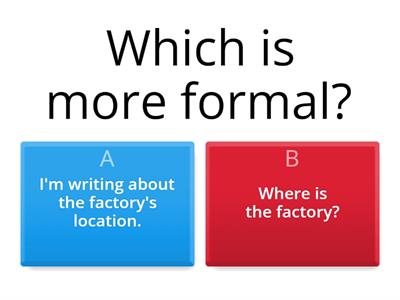 Formal / Informal email