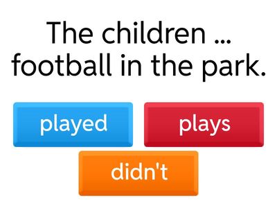 Past simple: regular + irregular verbs