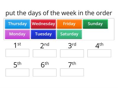 Days of the week