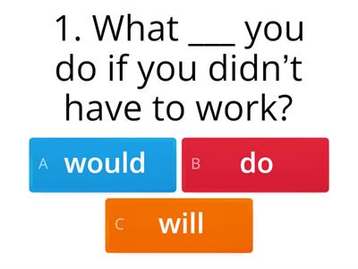 Second conditional - 