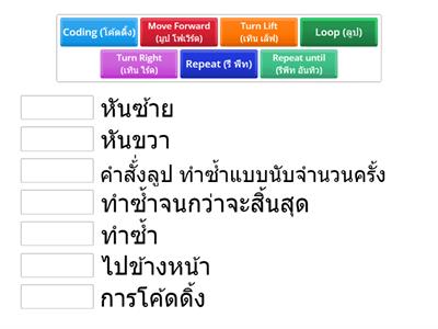 จงจับคู่การเขียนโปรแกรมอย่างง่าย