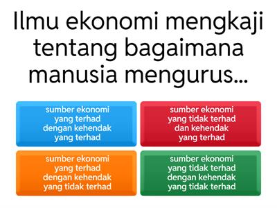 EKONOMI BAB 1 TINGKATAN 4