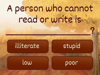 Vocabulary "poverty" A10 