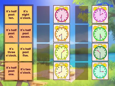 Telling the time (:00,:30)  Match up 