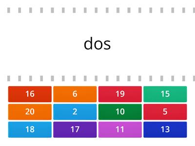 Escritura números hasta el 20