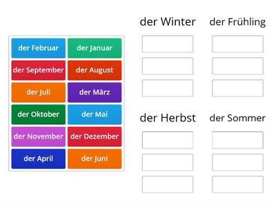 Jahreszeiten und Monate