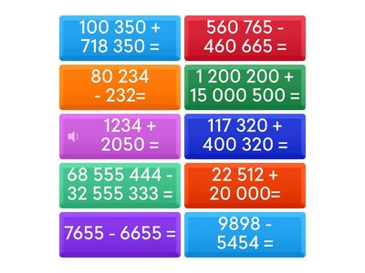Събиране и изваждане на многоцифрени числа без преминаване - 4 клас