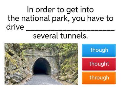 though/thought/through quiz!