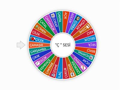 İÇİNDE '' Ç '' SESİ BULUNAN KELİMELER