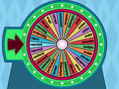 Latin 1- ject, rupt, form