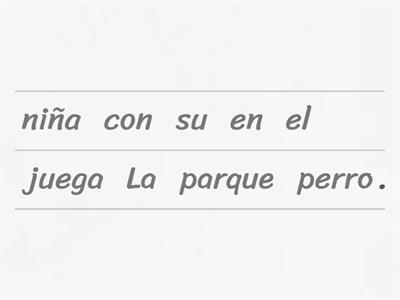 Estructura correcta de oraciones