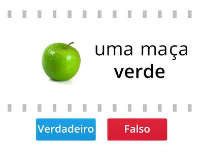 Cores - verdadeiro ou falso 