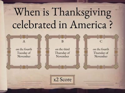 Thanksgiving Quiz 3ème atelier
