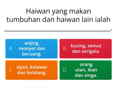 Pengelasan Haiwan Tahun 3