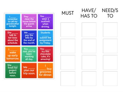 Must, Have To & Need To