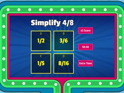 Simplifying Fractions Game Show