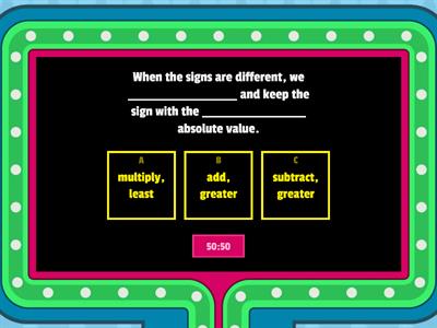 Rules for Adding Integers