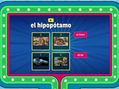 Animales del zoo Gameshow Quiz