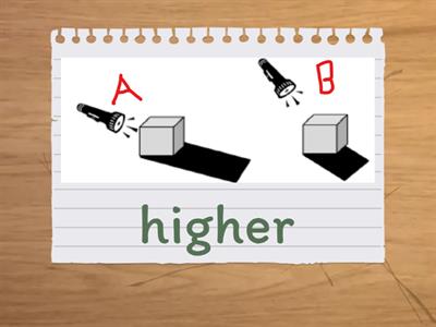 G2-Science Vocabulary practice Light and shadow 3