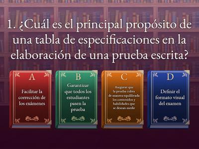 tabla de especificaciones y trabajo cotidiano