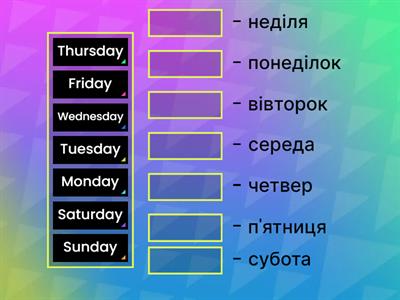 days of the week