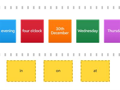 Prepositions of time