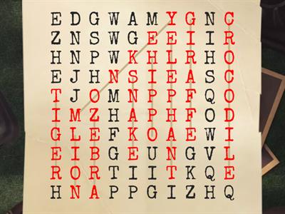 WORDSEARCH look 2 unit 9