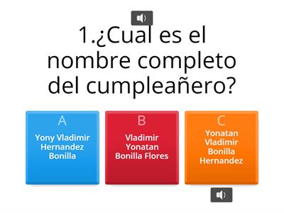  Cuanto conoces al cumpleañero