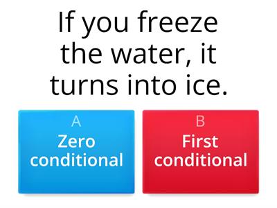  Zero and first conditional