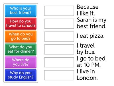 Wh word questions - Simple present - Engage starter - Unit 8