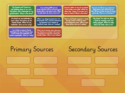 Primary vs. Secondary Sources