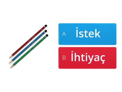 istek ve ihtiyaçlarımız