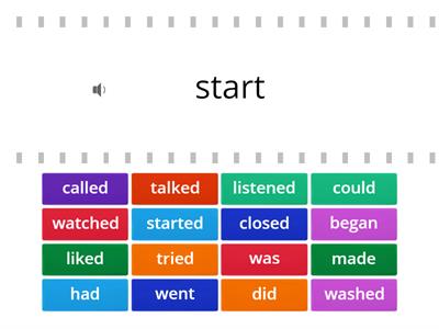 past simple find the match
