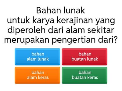 KERAJINAN BAHAN ALAM LUNAK DAN BUATAN