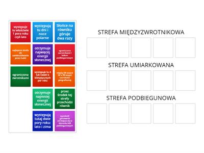 Pogrupuj cechy stref oświetlenia Ziemi