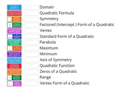  Quadratic Vocabulary